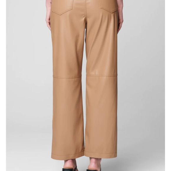 BlankNYC THE BAXTER Vegan Leather Five Pocket Rib Cage Straight Leg PANT Size 29 - Picture 2 of 11